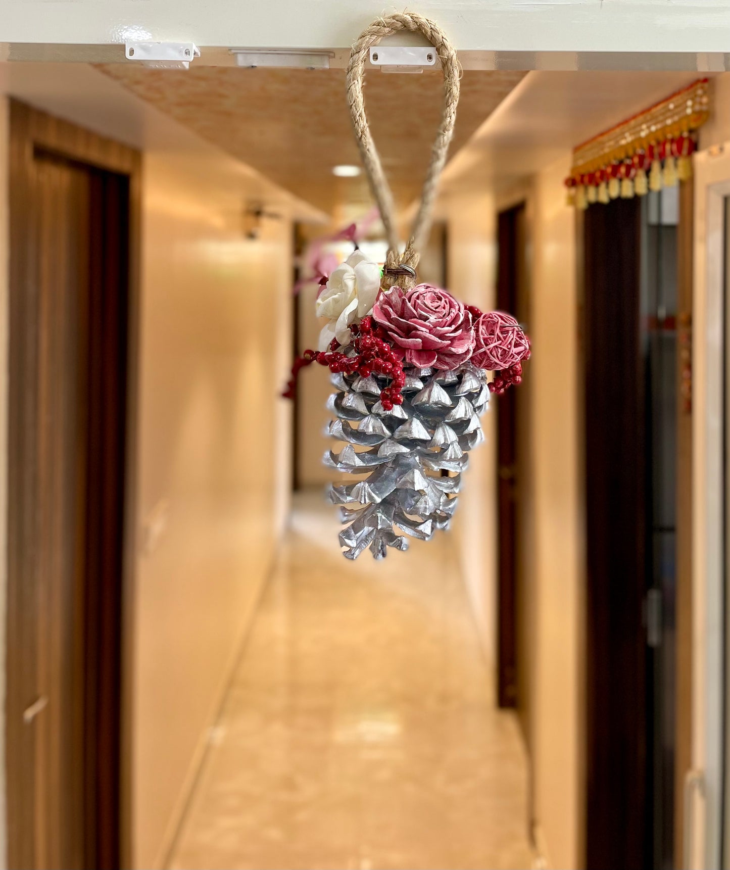 Silver Eurocone Hanging Decor