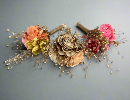 Handcrafted Floral Set - Set of 3